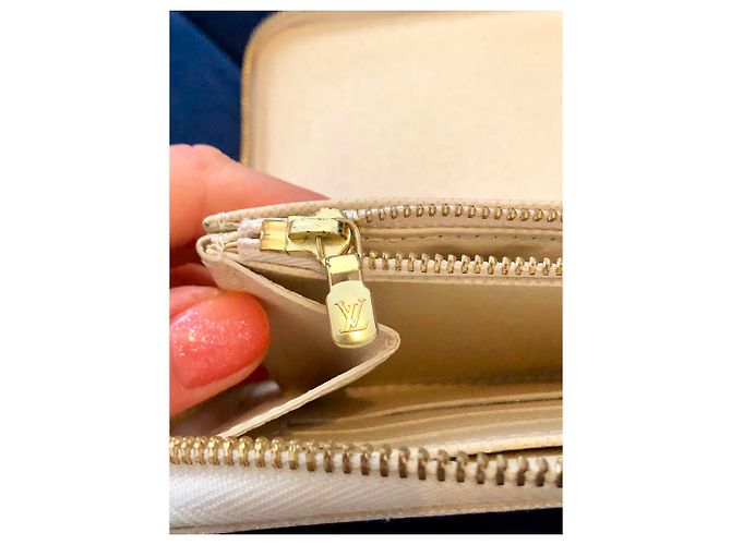 Borsa Louis Vuitton con cerniera e portafoglio Borsa Carrera Beige Grigio - vista 7