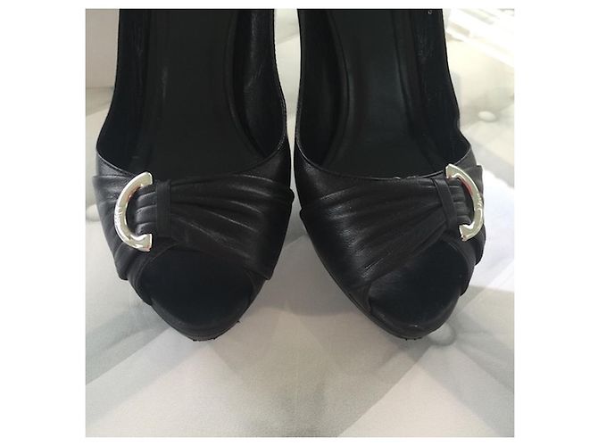 Zeppe Dior in pelle nera 38 Nero - vista 3