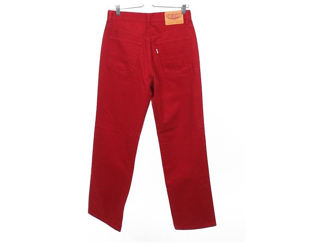 Autre Marque Jeans BIG JOHN in denim rosso di cotone Made in Japan - vista 2