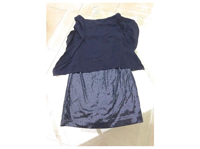 HALSTON HERITAGE KLEID Blau Marineblau - Ansicht 4