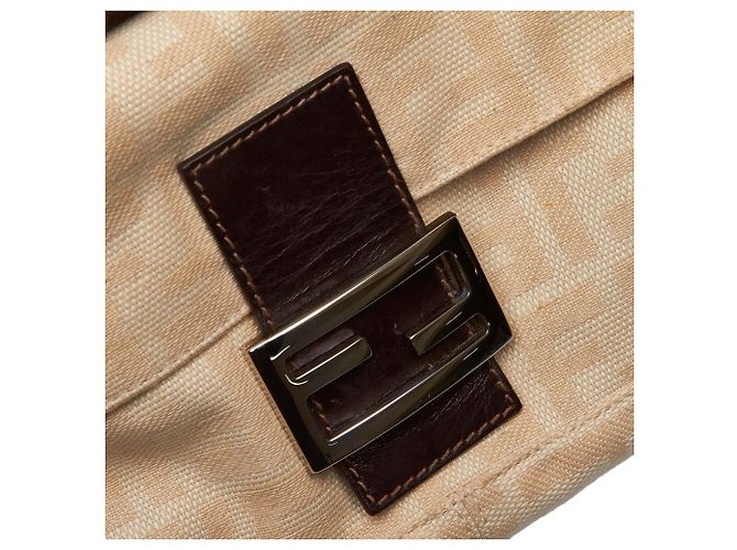 Fendi Baguette Mamma Marrone Zucca Canvas - vista 10