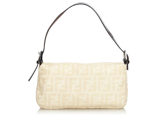 Fendi Baguette Mamma Marrone Zucca Canvas - vista 3