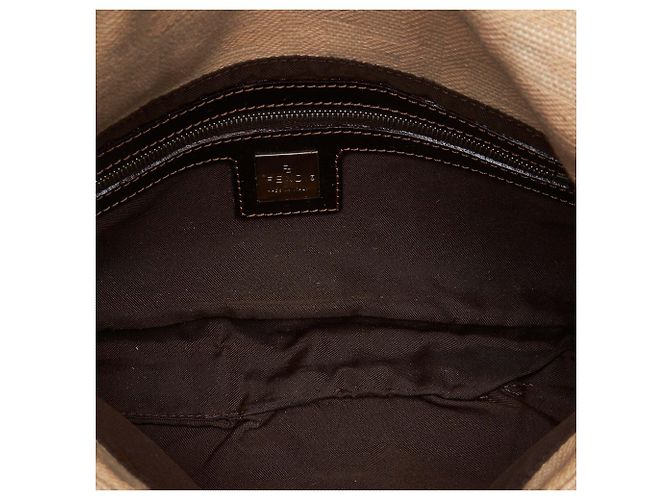 Fendi Baguette Mamma Marrone Zucca Canvas - vista 5