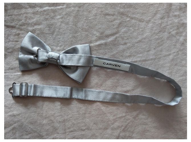 Papillon Carven in Seta Grigio Scuro Grigio antracite - vista 2
