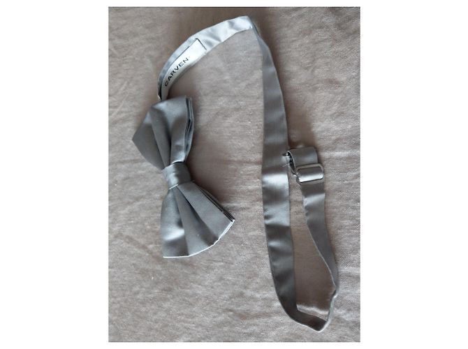 Papillon Carven in Seta Grigio Scuro Grigio antracite - vista 3