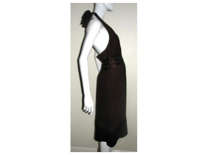 Vestido Bcbg Max Azria de gasa de seda marrón Castaño - vista 2