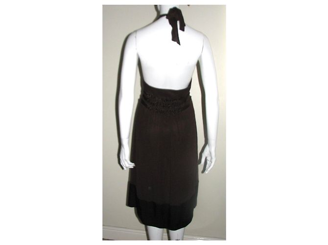 Vestido Bcbg Max Azria de gasa de seda marrón Castaño - vista 3