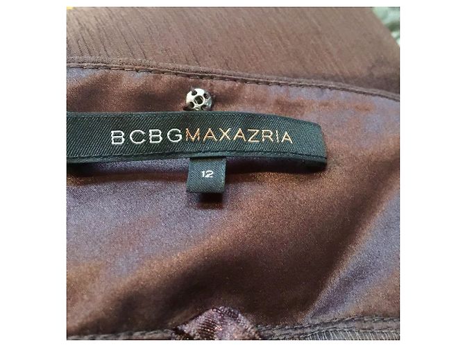 Vestido Bcbg Max Azria de gasa de seda marrón Castaño - vista 5