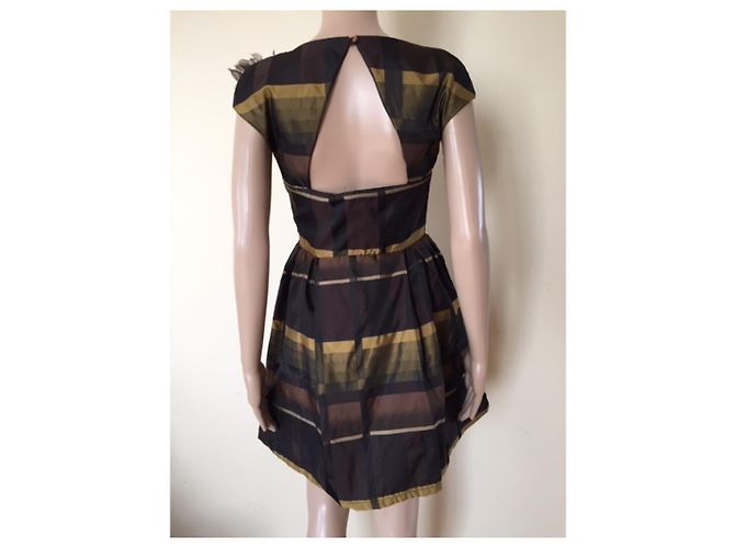 Autre Marque Brown Polyester Dress S - view 2