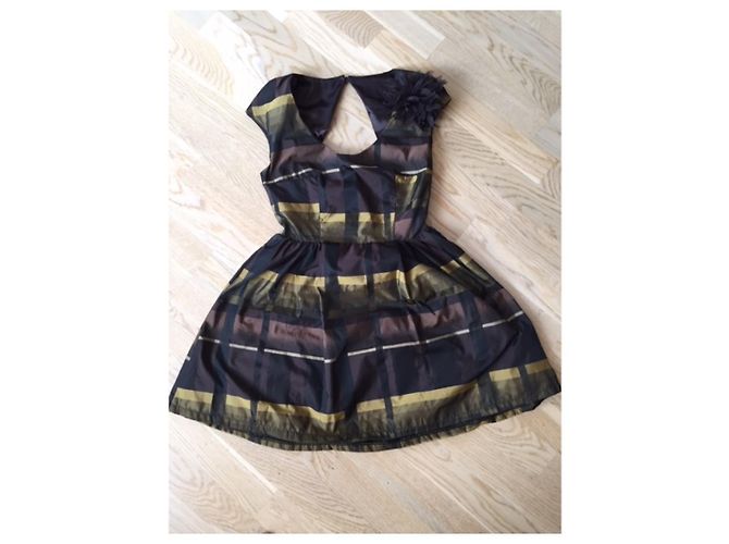 Autre Marque Brown Polyester Dress S - view 4
