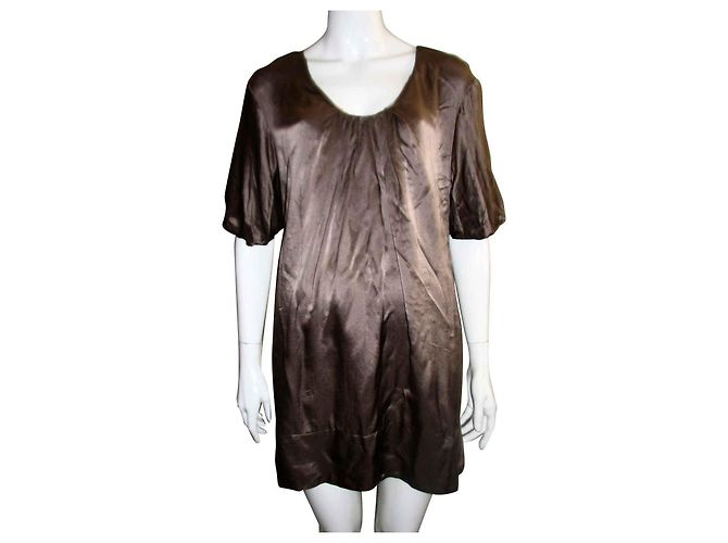French Connection Seidenkleid braun nougat - Ansicht 2