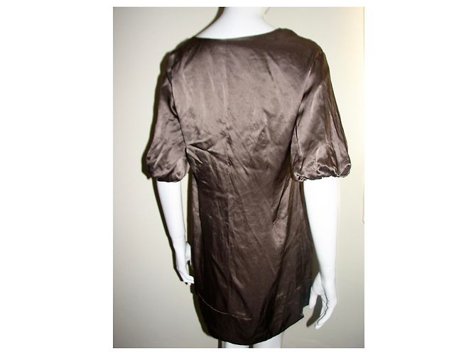 French Connection Seidenkleid braun nougat - Ansicht 3
