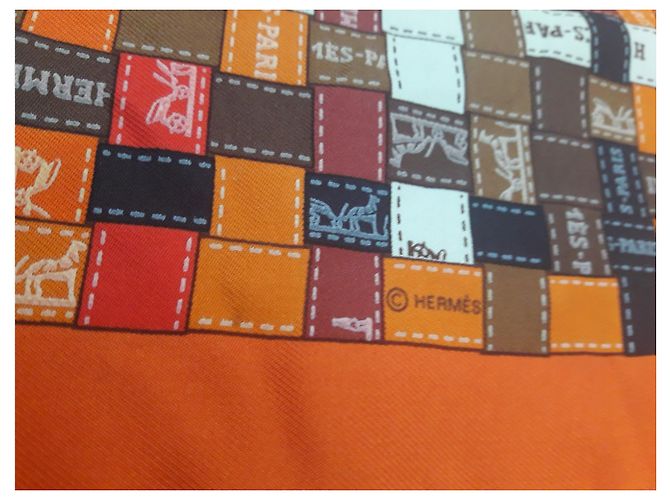 Hermès Bolduc al cuadrado Naranja - vista 5
