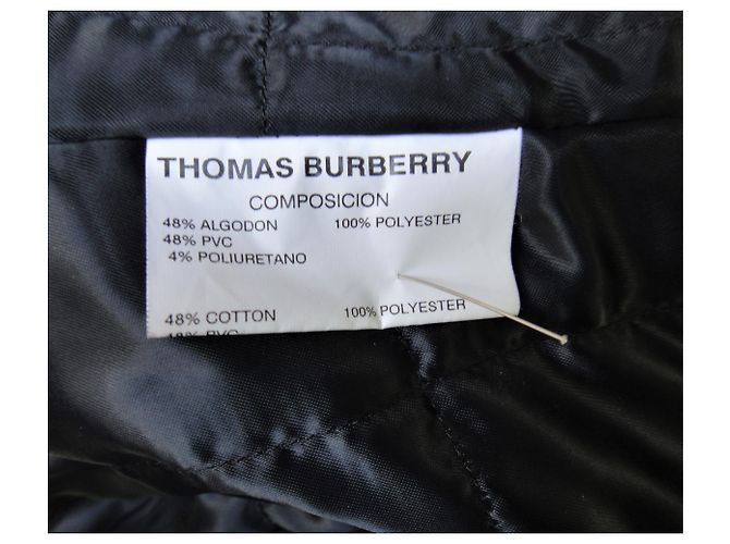Thomas Burberry Lederimitatjacke Schwarz - Ansicht 3