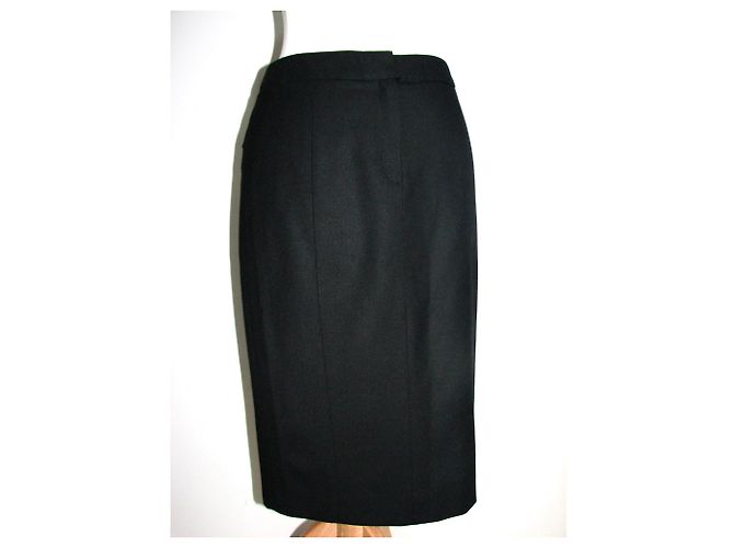 Falda lápiz negra Joseph de viscosa Negro - vista 2