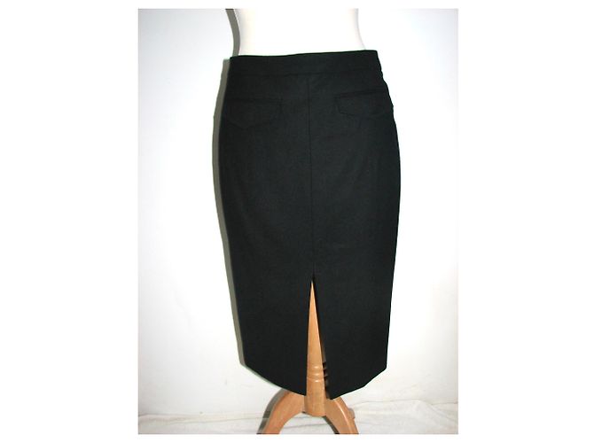 Falda lápiz negra Joseph de viscosa Negro - vista 3