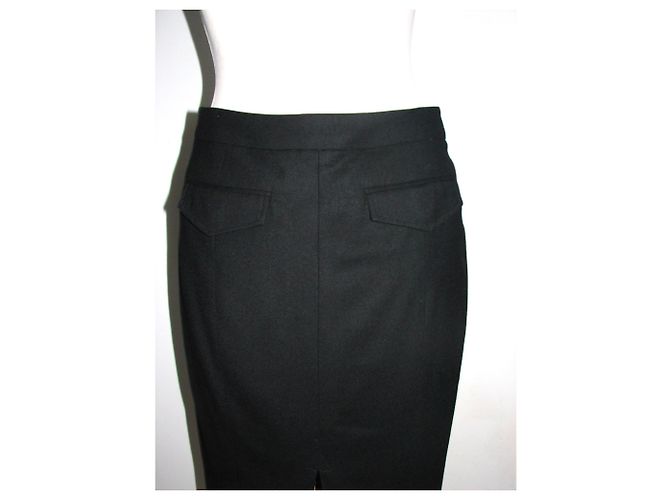 Falda lápiz negra Joseph de viscosa Negro - vista 5