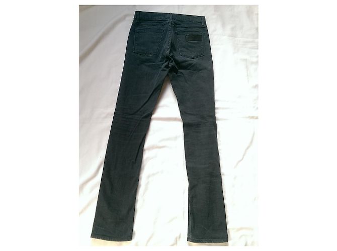 Jeans in denim grigio April 77 in cotone ed elastan 29US - vista 2