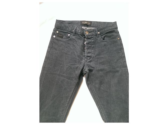 Jeans in denim grigio April 77 in cotone ed elastan 29US - vista 3
