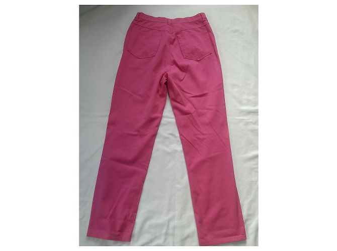 Pantalones de cintura alta Escada rosa de algodón - vista 3