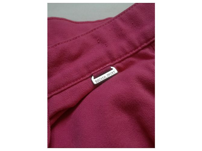Pantalones de cintura alta Escada rosa de algodón - vista 4