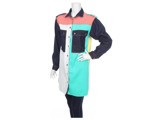 Maje Hemdkleid aus Baumwolle Größe M Mehrfarben - Ansicht 5