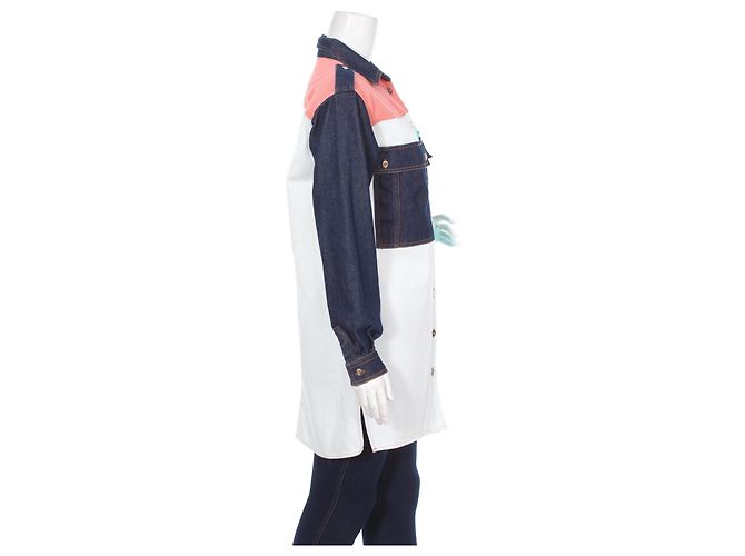 Maje Hemdkleid aus Baumwolle Größe M Mehrfarben - Ansicht 7