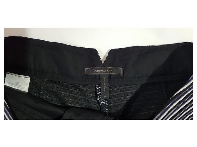 Pantaloncini a righe Bcbg Max Azria nero blu bianco M Multicolore - vista 3