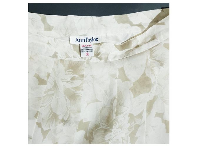 Ann Taylor Faltenrock aus Seide S Mehrfarben - Ansicht 3