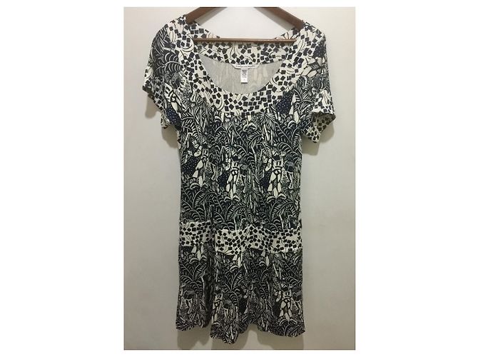 Diane Von Furstenberg DvF Vintage Seidenkleid Coso Weiß Marineblau - Ansicht 5