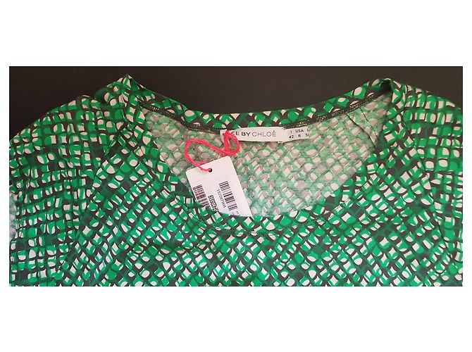 Vestido de algodón verde See by Chloé - vista 4