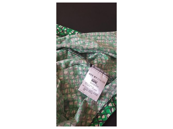 Vestido de algodón verde See by Chloé - vista 5