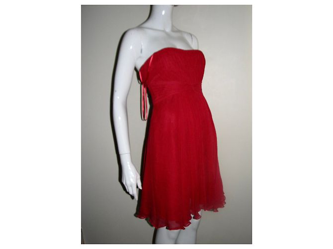Bcbg Max Azria Vestido corsé rojo seda de Duran Ruby Roja - vista 2