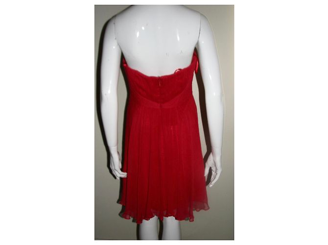 Bcbg Max Azria Vestido corsé rojo seda de Duran Ruby Roja - vista 3