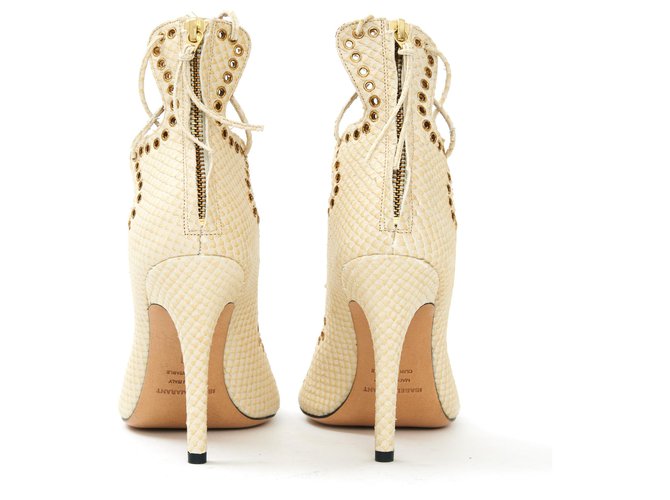Isabel Marant LELIE PYTHON FR38 nuevo Beige - vista 4