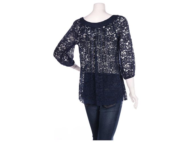 Camicia Diane Von Furstenberg Blu in Seta e Nylon Taglia S - vista 2