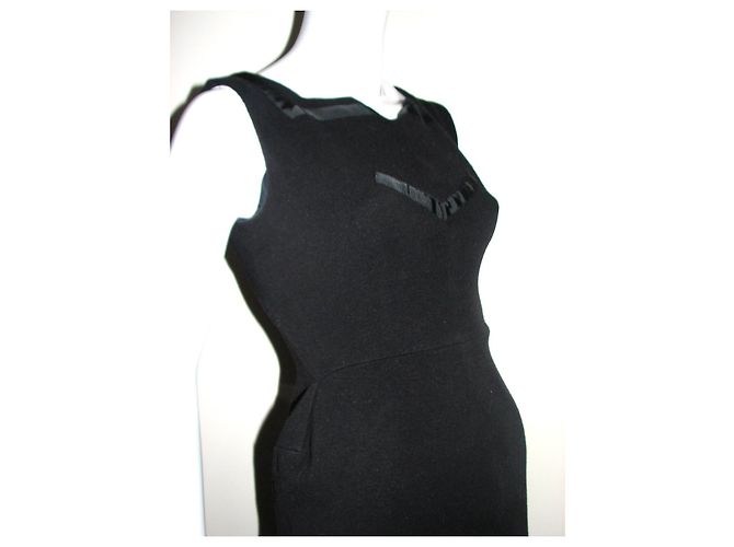 Diane Von Furstenberg DvF Vintage Wollkleid Schwarz - Ansicht 3