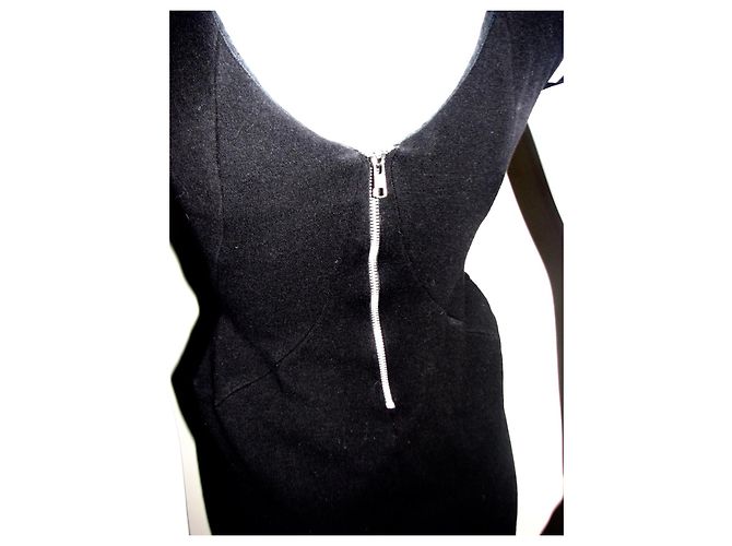 Diane Von Furstenberg DvF Vintage Wollkleid Schwarz - Ansicht 5
