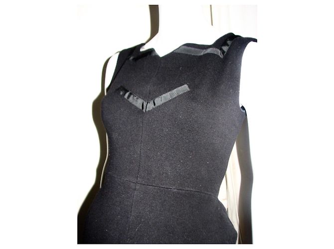 Diane Von Furstenberg DvF Vintage Wollkleid Schwarz - Ansicht 9