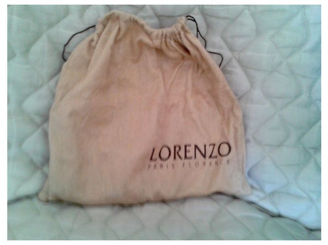 Autre Marque Clutch Lorenzo in pelle marrone chiaro - vista 4