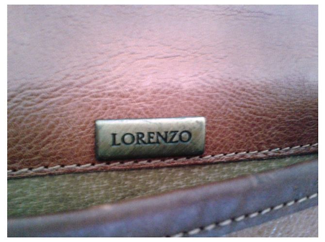 Autre Marque Clutch Lorenzo in pelle marrone chiaro - vista 5