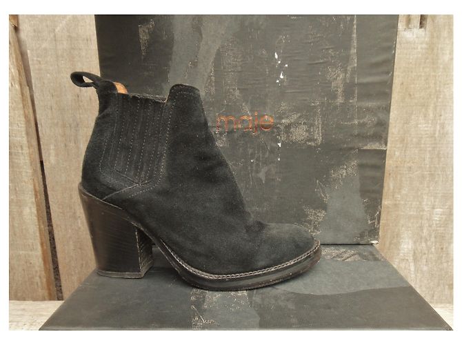 Botines de gamuza maje Negro - vista 2