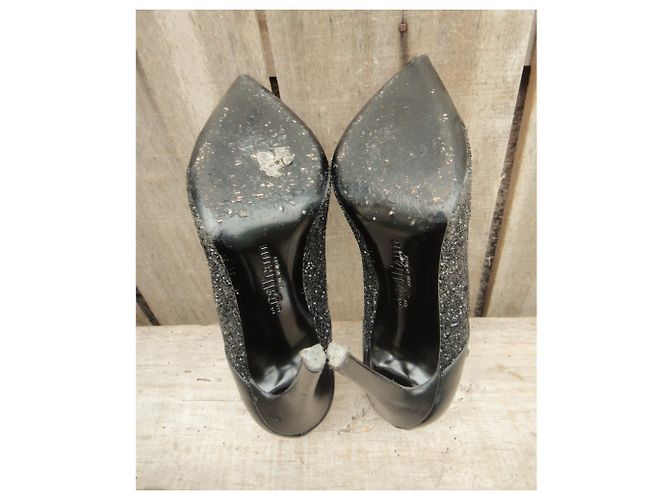 Pompe glitter Galliano Nero - vista 7