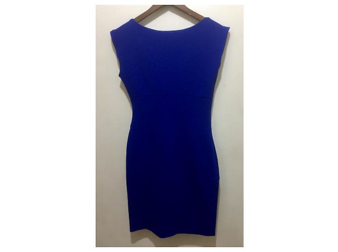 Abito midi senza maniche blu con scollo a V Diane Von Furstenberg - vista 4