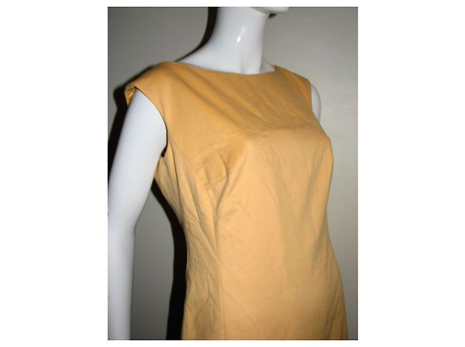 Abito Escada in lana e lapin giallo Bianco sporco - vista 5