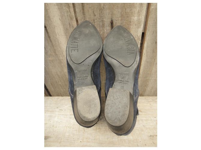 Vic Matié Stivaletti western in camoscio blu scuro Blu navy - vista 7