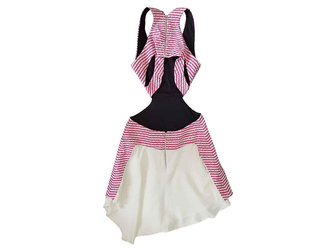 Jay Ahr BH-Kleid Rosa Weiß Gestreift Größe 36 Pink - Ansicht 2