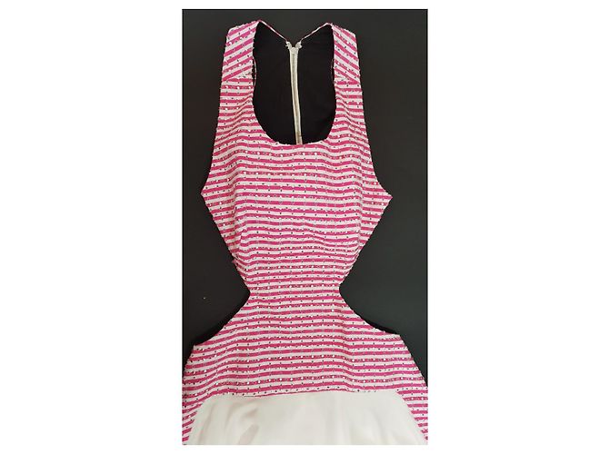 Jay Ahr BH-Kleid Rosa Weiß Gestreift Größe 36 Pink - Ansicht 3