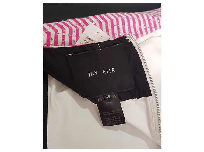 Jay Ahr BH-Kleid Rosa Weiß Gestreift Größe 36 Pink - Ansicht 4