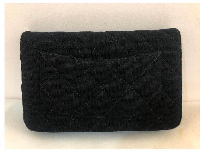 Wallet On Chain Chanel WOC Black Silver Hardware Schwarz - Ansicht 7